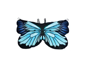Disfraz de alas de mariposa azul para cosplay de niños, accesorio de Halloween ideal.