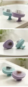 Silicone scalp massage brush shampoo brush with handle hair cleaning tool for daily use