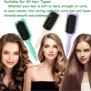 Versatile hairbrush detangling styling comb for curly straight hair scalp massage daily care