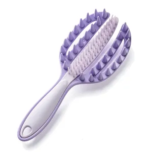 Ergonomische Siliconen Hoofdhuid Massager Shampooborstel Nat En Droog Haar Scrubber Voor Douche Bad Dagelijks Gebruik