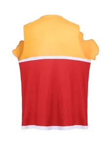 Drôle de costume de frites pour enfants et adultes, parfait pour Halloween et les fêtes.