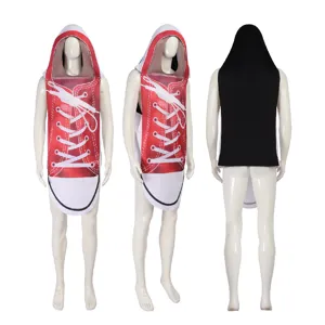 Halloween drôle de chaussure en toile cosplay costume couple nouveauté fête robe tenue