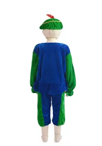 Ninos verde azul carnaval fiesta disfraz ninos escenario cosplay rendimiento vista detalle