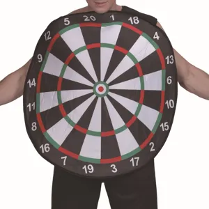Déguisement de cible de fléchettes nouveauté pour adultes, tenue de fête amusante.