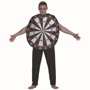 Déguisement de cible de fléchettes amusant pour adultes, idéal pour Halloween et soirées.