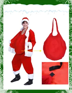 Accessoire faux ventre de Père Noël costume de scène spectacle de Noël vue détaillée sac