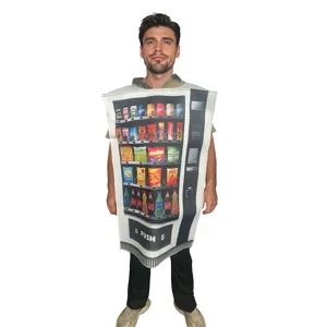 Halloween Drôle Distributeur Automatique Costume Adulte Unisexe Sans Manches Fête Cosplay Tenue de Scène Polyester