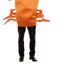 Halloween orange crabe cosplay costume drole de vacances scene performance vetements fete