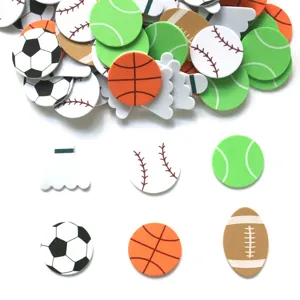 Foam sports ball stickers set, assorted balls for kids party decoration crafts.