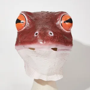 Halloween Creative Latex Frog Headgear Animal Mask Prank Costume Party Cosplay Props Funny Headwear