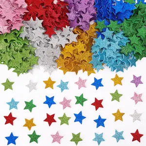Kinder DIY Handwerk Dekorative Pentagramm Aufkleber Glitzer EVA Schaum Stern Aufkleber Kindergarten Kunst Handwerk Materialien Zubehör
