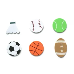 Children foam sports ball stickers set, cute mixed balls DIY decorations for party crafts.
