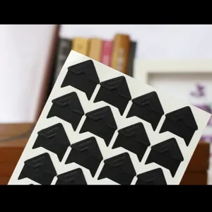 Black photo corner stickers detail view, perfect for DIY scrapbooks and photo albums crafting.