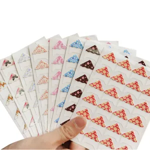 DIY photo corner stickers colorful floral butterfly paper sticker sheets for scrapbooking albums