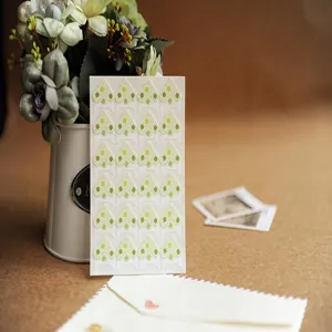 Paper photo corner stickers with cute green clover patterns for DIY scrapbooking album crafts