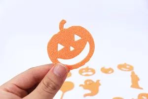 Halloween glitter EVA foam stickers, pumpkin and ghost DIY decorative stickers for kids.