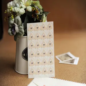 Cute cartoon bear photo corner stickers for DIY scrapbooking, photo albums, and crafts.