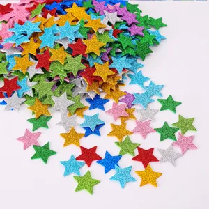 Bunte Glitzer Sternschaumstoff-Sticker für DIY Handwerk und Haar-Accessoires-Dekoration.