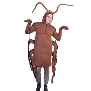 Costume de Cosplay de Cafard pour Adultes Combi Insecte Drôle Polyester Fête d'Halloween Tenue de Scène Unisexe