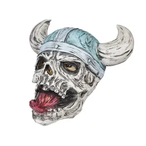 Halloween Horror Latex Skull Mask With Viking Pirate Helmet Creepy Cosplay Costume Party Props Scary Skeleton Headgear