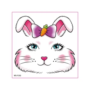 Kinderen Cartoon Dier Tijdelijke Tattoo Stickers Leuke Gezicht Make-up Decals Voor Halloween Kerstfeest Toneelvoorstelling