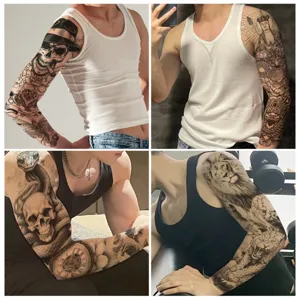 Waterproof Temporary Tattoo Sticker Full Arm Large Body Art Long Lasting Fake Tattoo For Men And Women Body Decoration