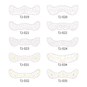 Face tattoo stickers freckle patch star moon temporary face body art decal set 10pcs