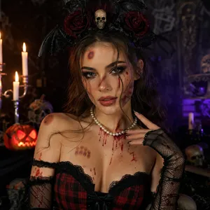 Αυτοκόλλητο τατουάζ ουλής Halloween ρεαλιστικό αδιάβροχο αιματηρό για πάρτι κύρια φωτογραφία