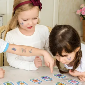 New glitter dopamine butterfly temporary tattoo stickers for face eyes and party makeup.