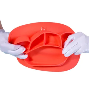 Piatto in silicone per bambini con ventosa, simpatico design animale, tappetino pappa.