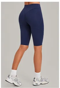 Elastische enge Yoga-Shorts für Damen, Bauchweg Fitness Laufen Sport kurze Hosen.
