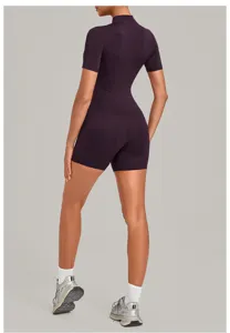 Mono corto deportivo de yoga de manga corta para mujer body de fitness y training
