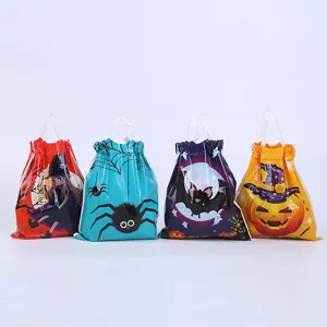 Halloween geschenktüten 4er set süße kürbis hexe spinne fledermaus motiv süßigkeitentaschen.