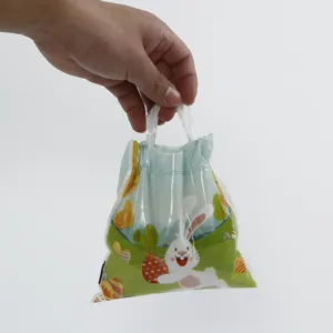 Ostergeschenk Tüte Kunststoff Griff Hase Ei Süßigkeiten Verpackung Party Geschenktüte