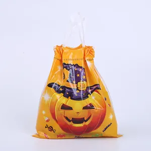 Halloween Kürbis Süßigkeiten Geschenktüte Kordelzug Beutel Party Deko Orange Tasche