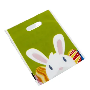 Ostern Geschenktüte mit süßem Hasen und bunten Eiern, ideal für Party Süßigkeiten und Geschenke.