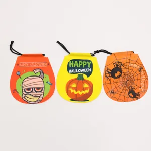 Halloween Kordelzug Süßigkeitentaschen, Kürbis Mumie Spinnennetz Geschenktüten für Party Leckereien.