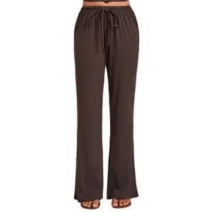 Women's High Waist Wide Leg Yoga Pants Comfy Drape Straight Trousers Loose Drawstring Gym Fitness Workout Athletics Sweatpants