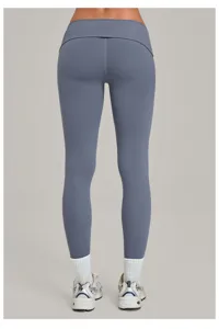 Comfortabele yogabroek met omslagtaille en sneldrogende stof voor fitness sport