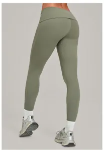 Gedetailleerd overzicht dames omslag taille snel drogende yoga legging, fitness sport broek.