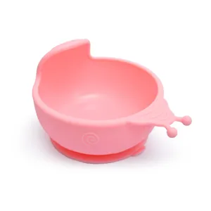 Ciotola con ventosa in silicone per neonati alimentare rosa lumaca dettaglio ciotola