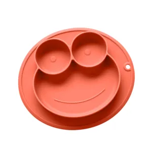 Piatto per bambini in silicone carino cartone animato diviso piatto di alimentazione