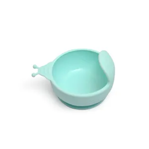 Ciotola con ventola in silicone neonato design lumaca stoviglie bambino antiscivolo