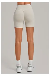 Pantaloncini yoga vita alta push up da donna fitness sport allenamento corsa attivi.