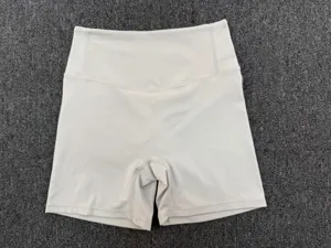 Pantaloncini da yoga a vita alta da donna, shorts sportivi fitness per corsa con push-up.