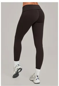 Hoge taille gevouwen billen lift snel drogende yoga broek vrouwen fitness hardlopen tights.