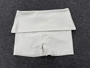 Premium foldover waist yoga shorts for women, perfect for fitness, running, and active workouts.