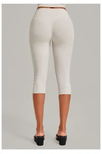 Women high waist yoga capri leggings tummy control butt lift fitness workout pants