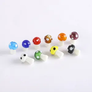 Colorful glass mushroom loose beads for DIY handmade bracelets, necklaces and jewelry accessories.
