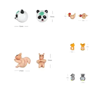Simpatici perline di vetro di animali perle sfuse di panda per gioielli fatti a mano DIY